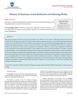 History of Anatomy in the Reflection of Collecting Media