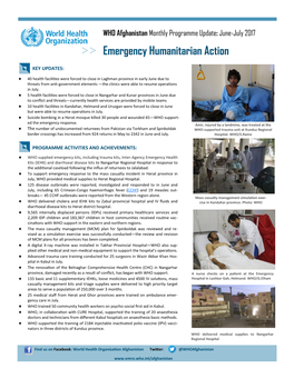 Emergency Humanitarian Action, June–July 2017