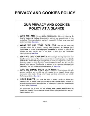 Our Privacy and Cookies Policy at a Glance