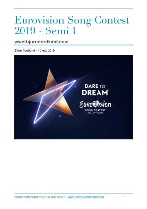 Eurovision Song Contest 2019 - Semi 1