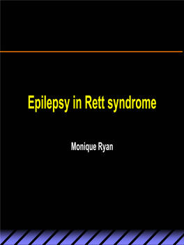 Epilepsy in Rett Syndrome