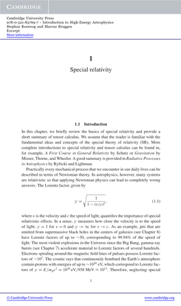 Special Relativity