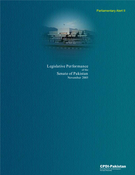Legislative Performance Senate of Pakistan