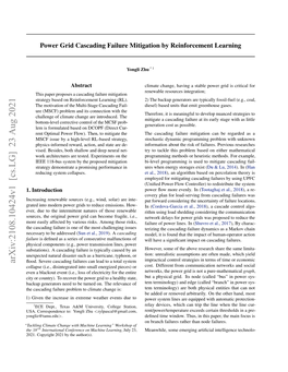 Power Grid Cascading Failure Mitigation by Reinforcement Learning