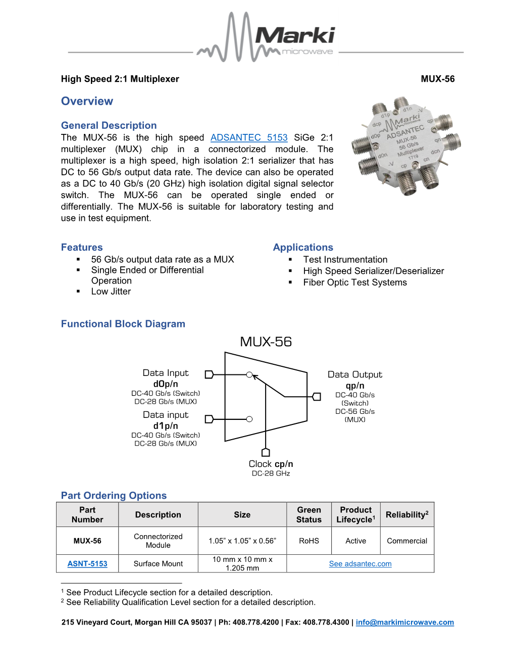 MUX-56 Overview