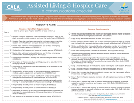 Hospice Checklist