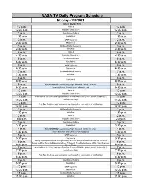 NASA TV Schedule for Web (Week of 1-18-2021).Xlsx