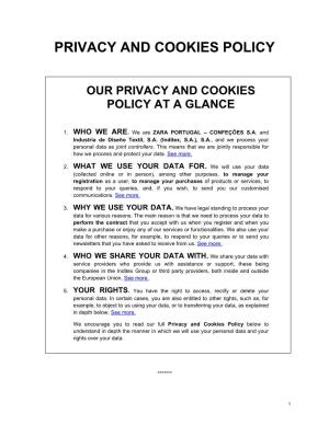 Our Privacy and Cookies Policy at a Glance