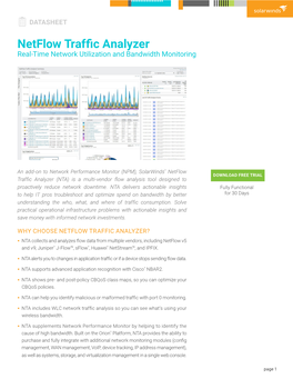 Netflow Traffic Analyzer Real-Time Network Utilization and Bandwidth Monitoring