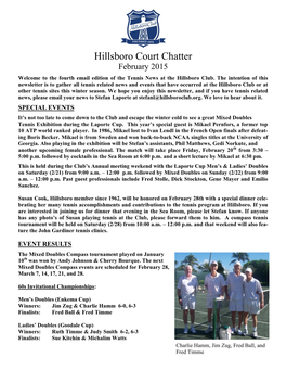 Hillsboro Court Chatter February 2015