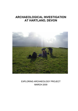 Archaeological Investigation at Hartland, Devon