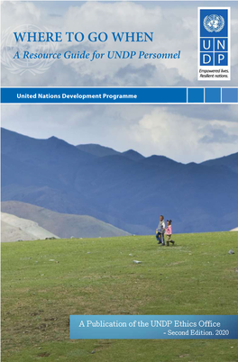 WHERE to GO WHEN a Resource Guide for UNDP Personnel