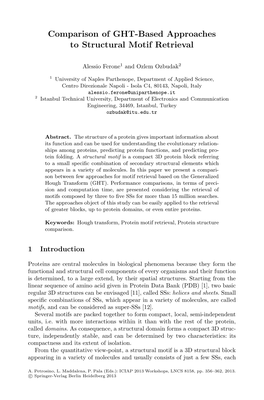 Comparison of GHT-Based Approaches to Structural Motif Retrieval