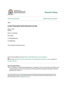 Lower Gascoyne Land Resources Survey