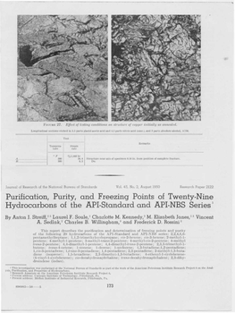 Purification, Purity, and Freezing Points of Twenty-Nine Hydrocarbons of the API-Standard and API-NBS Series' by Anton J