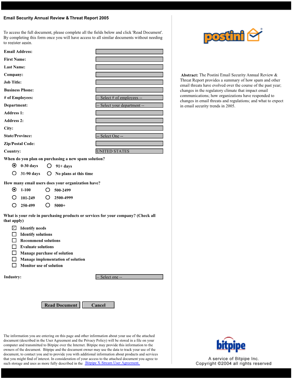 Emai1 Security Annua1 Review & Threat Report 2005