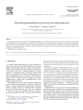 Describing Baseball Pitch Movement with Right-Hand Rules