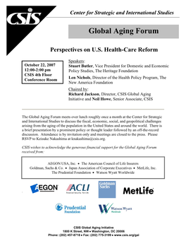 Global Aging Forum