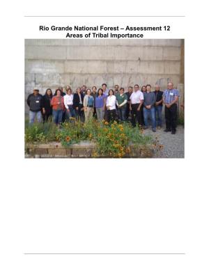 Rio Grande National Forest – Assessment 12 Areas of Tribal Importance