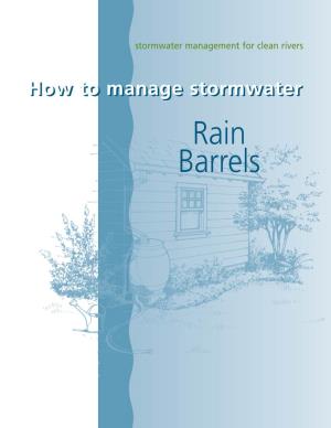 Manage Stormwater with Rain Barrels