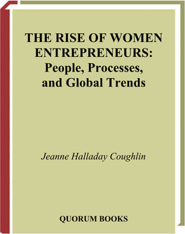 ENTREPRENEURSHIP the Rise of Women Entrepreneurs People