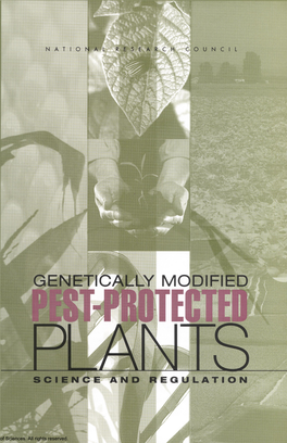 Genetically Modified Pest-Protected Plants Science and Regulation