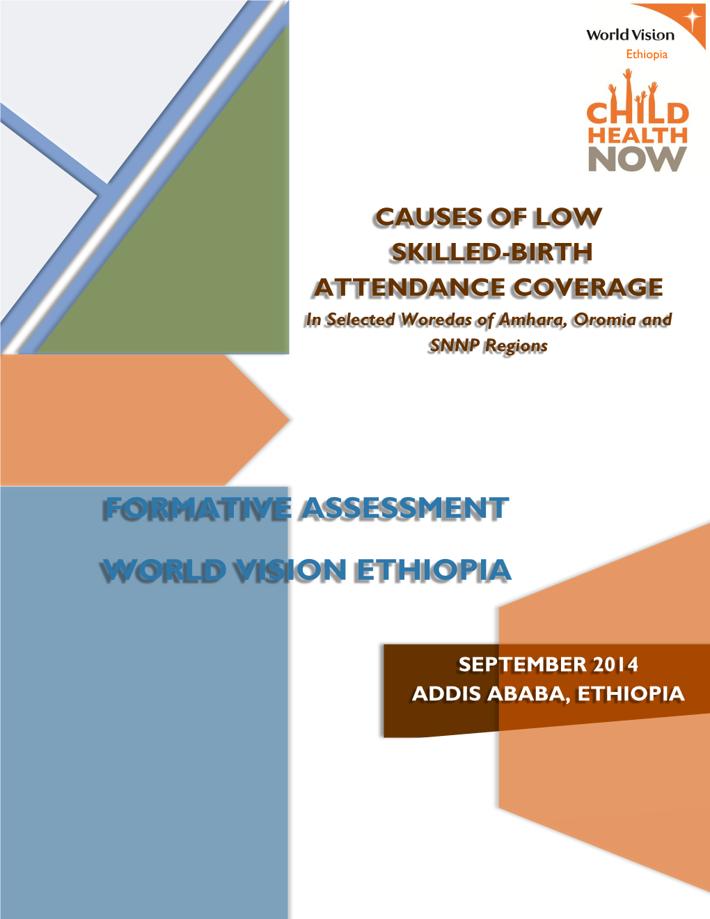 Formative Assessment World Vision Ethiopia