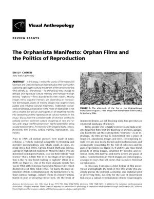 The Orphanista Manifesto: Orphan Films and the Politics of Reproduction