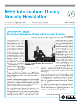 IEEE Information Theory Society Newsletter