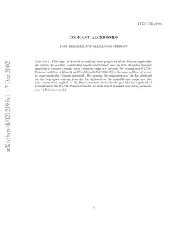 Courant Algebroids 1