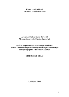 Mateja Kurir Borovčič Mentor: Izr.Prof.Dr. Marjan Brezovšek Analiz