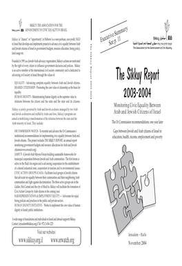 The Sikkuy Report 2003-2004