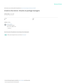 A Look in the Mirror: Attacks on Package Managers