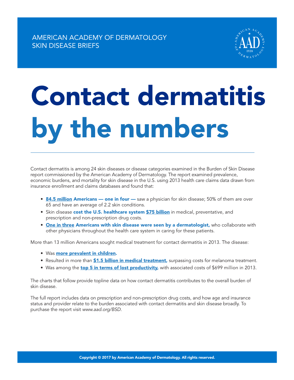 Contact Dermatitis by the Numbers
