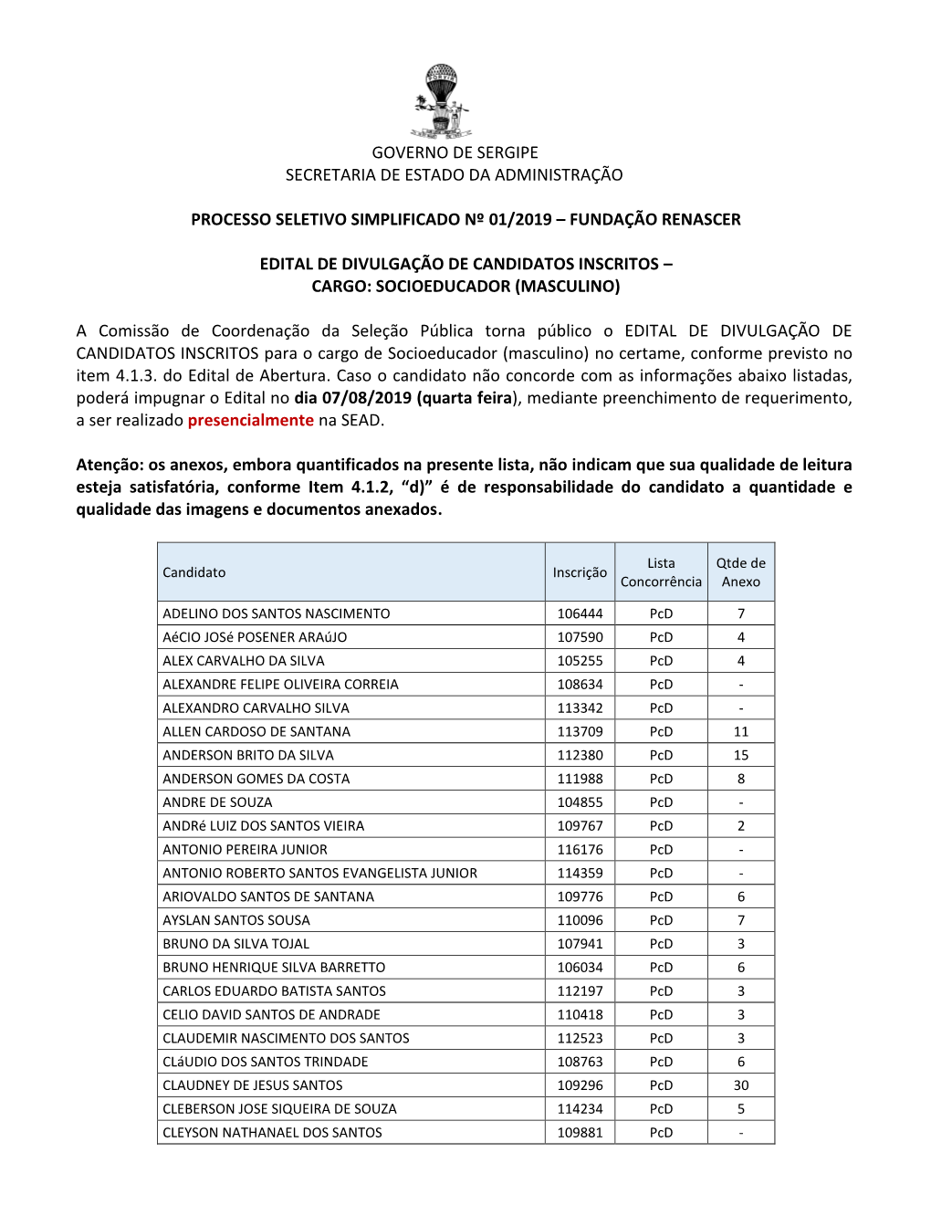 Governo De Sergipe Secretaria De Estado Da Administração