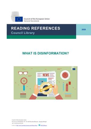 READING REFERENCES 2020 Council Library