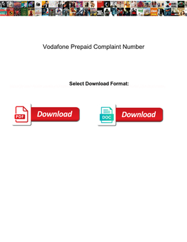 Vodafone Prepaid Complaint Number