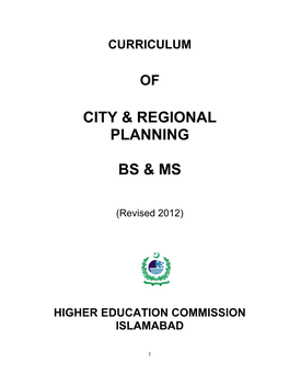 City & Regional Planning Bs & Ms