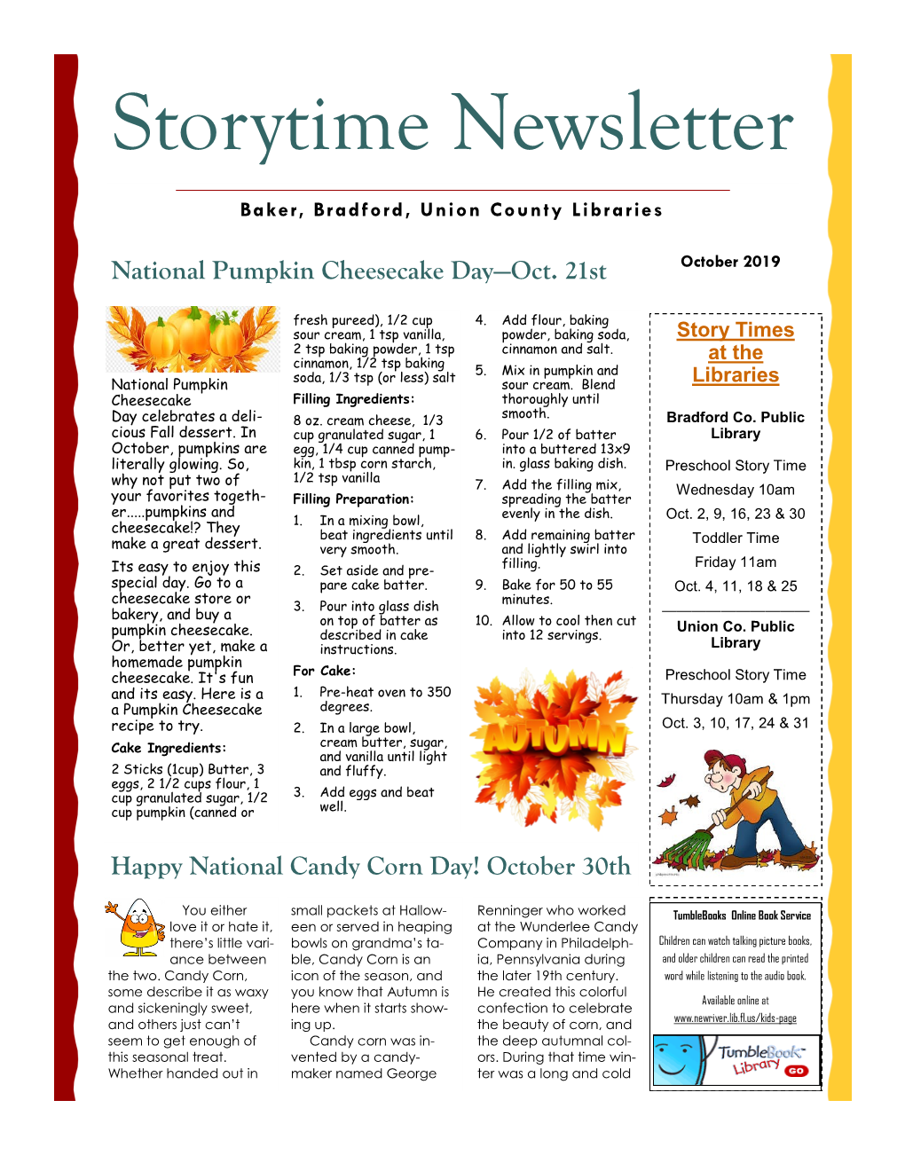 Storytime Newsletter