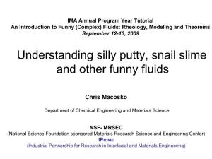 Understanding Silly Putty, Snail Slime and Other Funny Fluids