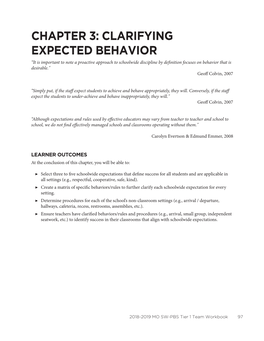 Clarifying Expected Behavior