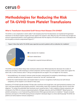 Methodologies for Reducing the Risk of TA-GVHD from Platelet Transfusions