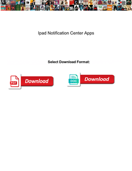 Ipad Notification Center Apps