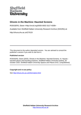 Ghosts in the Machine: Haunted Screens