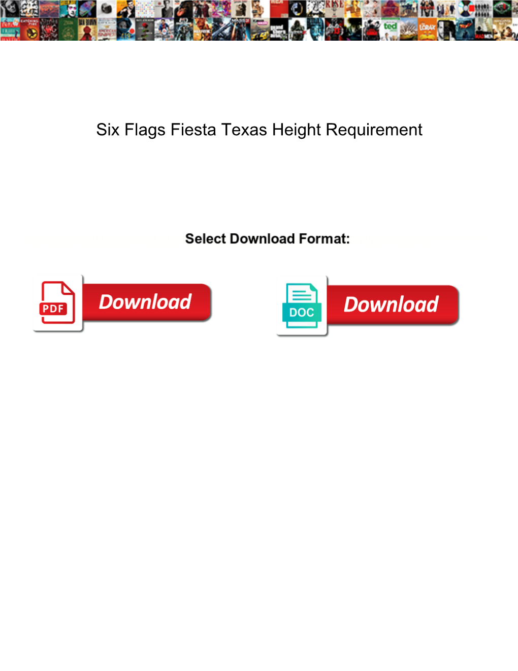 Six Flags Fiesta Texas Height Requirement