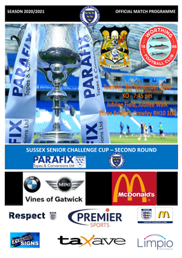 Sussex Senior Challenge Cup – Second Round