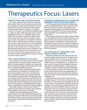 Therapeutics Focus: Lasers