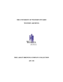 The University of Western Ontario Western Archives