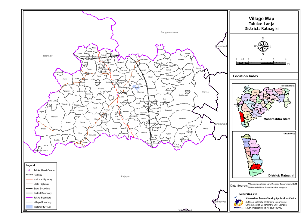 Village Map Taluka: Lanja District: Ratnagiri Sangameshwar