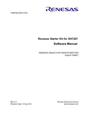 Renesas Starter Kit+ for SH7267 Software Manual